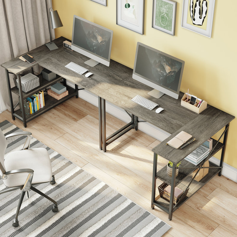 17 Stories Fortunato Reversible LShape Desk & Reviews Wayfair